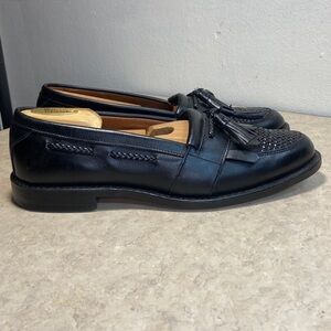 Allen Edmonds Black Leather Tassel Loafers shoes Men 9